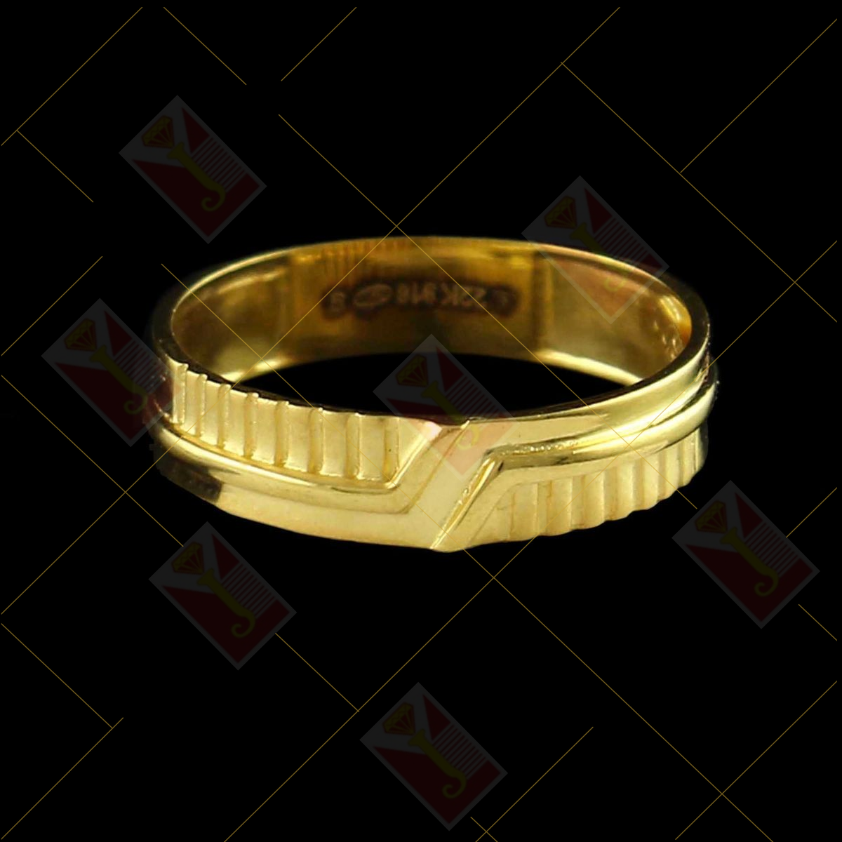 22 kt gold couple ring